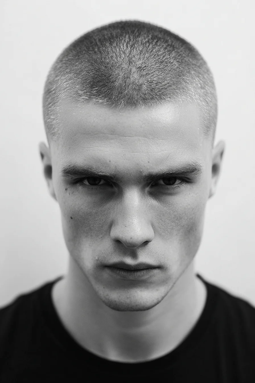 Classic Buzz Cut for Men — Short Military Crop, Low-Maintenance Style
