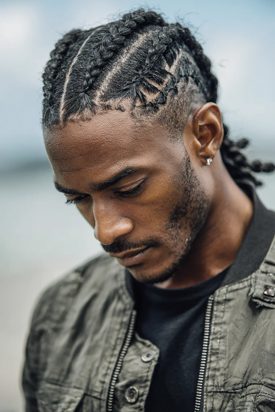 Classic Cornrows with Low Fade — Mens Braided Hairstyle