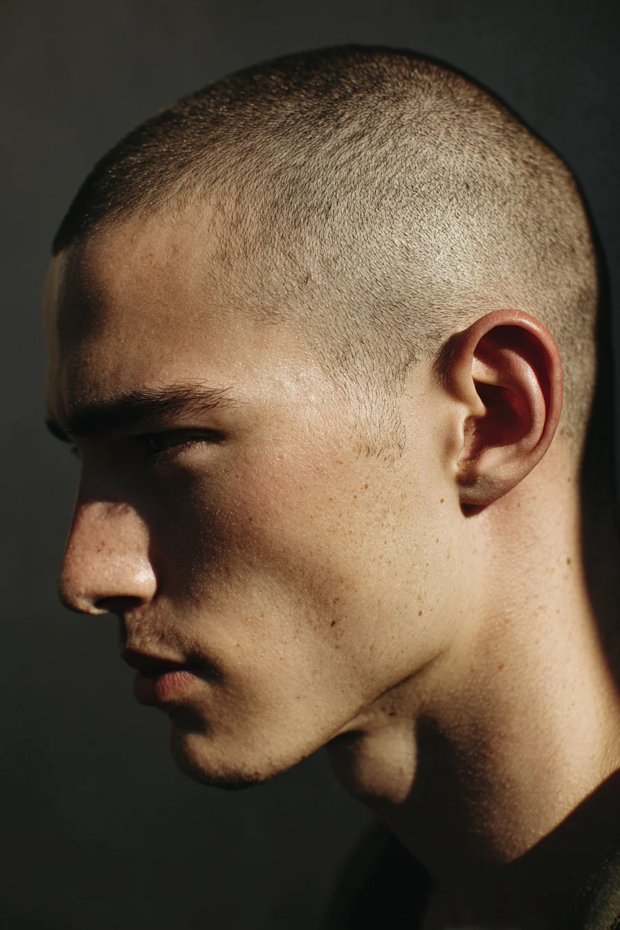 Classic Mens Buzz Cut — Short Military Crop for Easy Maintenance