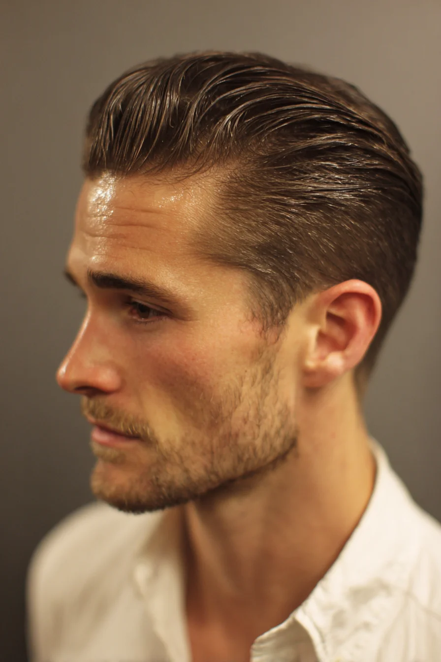 Classic Slicked-Back Taper — Modern Mens Hairstyle