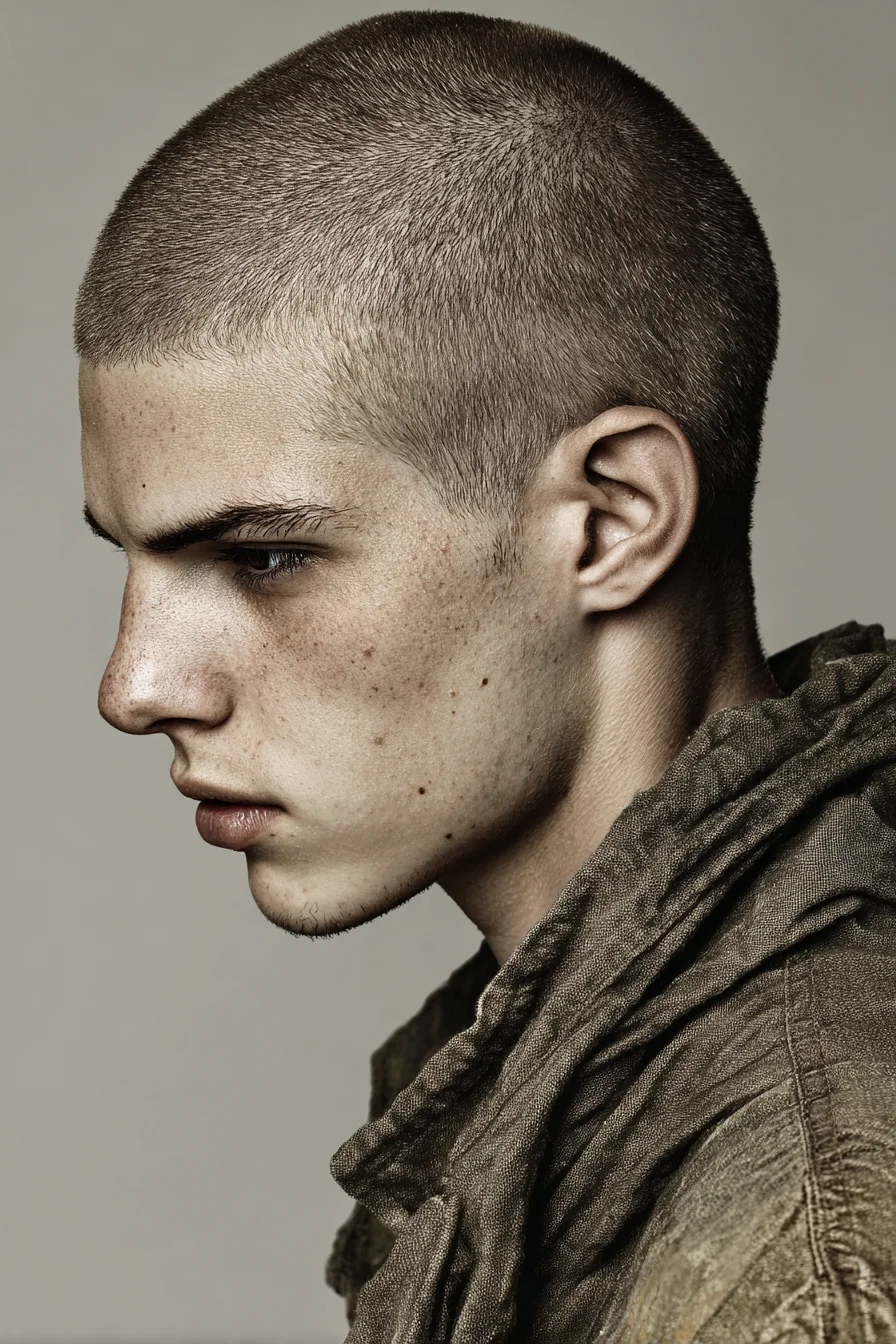 Clean Short Buzz Cut for Men — Military Crop with Low Taper