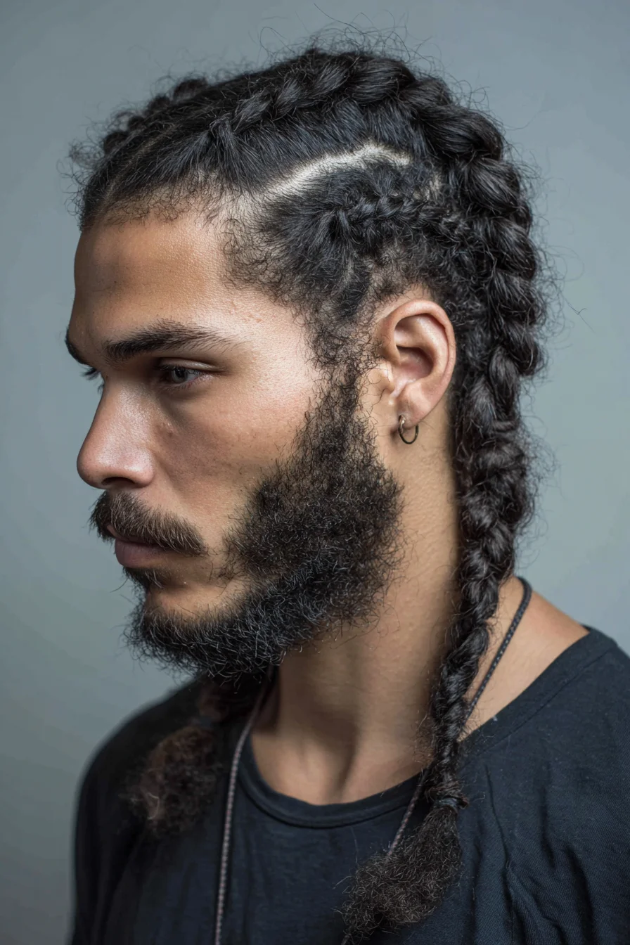 Double Cornrow/Dutch Braids for Men — Tight Sculpted Braids