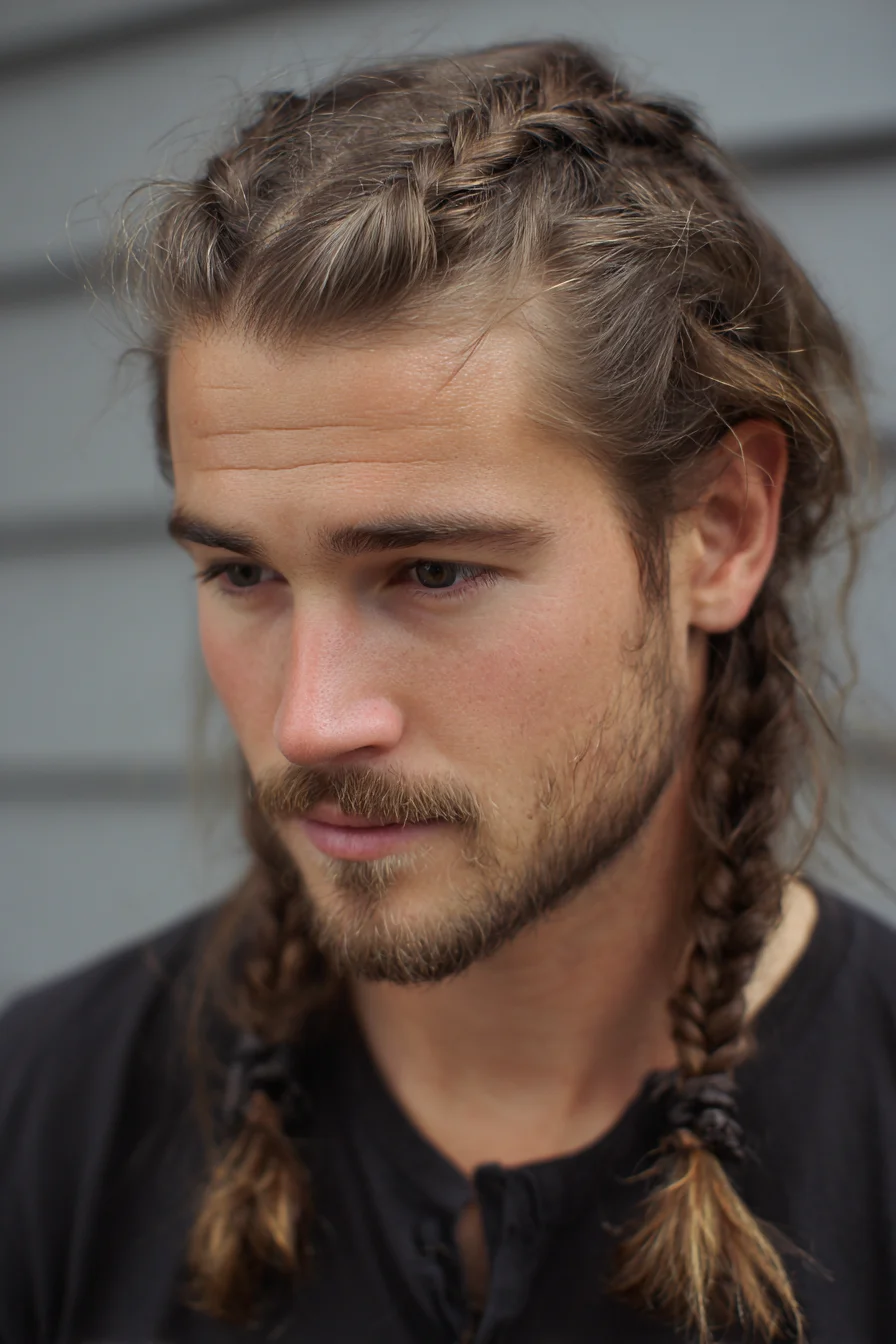 Double Dutch Braids for Men — Modern Braided Hairstyle for Medium to Long Hair
