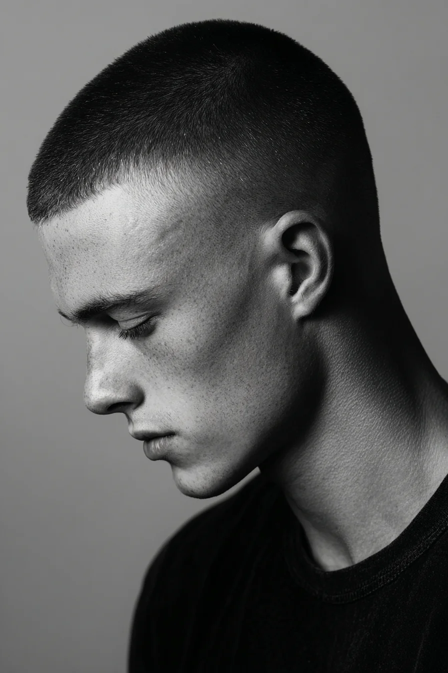 High Skin-Fade Buzz Cut — Clean Short Mens Crop