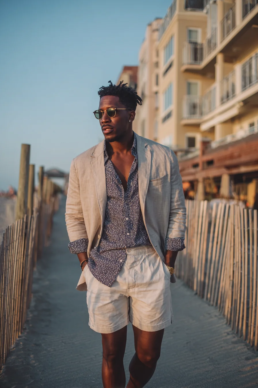 Lightweight Linen Blazer & Shorts: Smart-Resort Casual for Summer Days