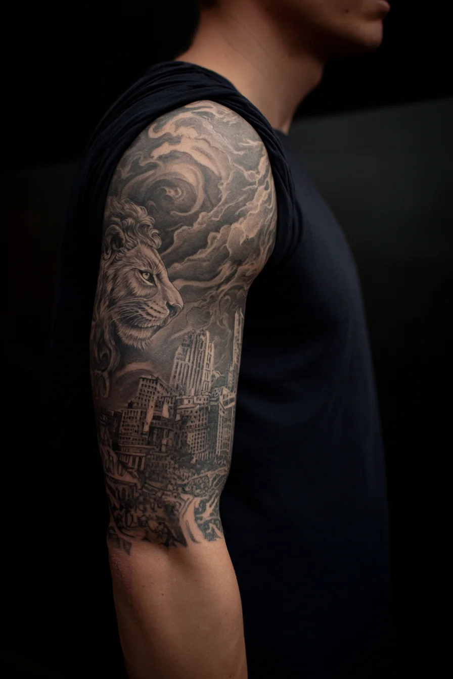 Mens Sleeveless Black Tank — Casual Streetwear & Tattoo-Showcase Styling
