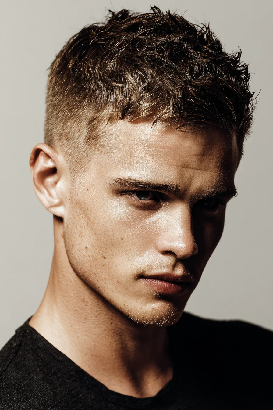 Mens Textured Crop with Low Fade — Short, Modern Hairstyle