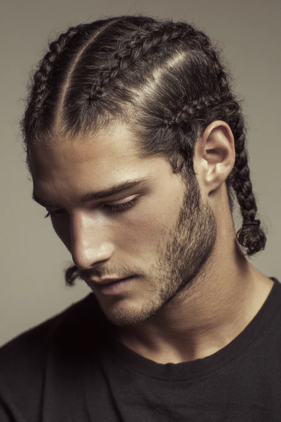 Mens Tight Boxer Braids — Cornrow-Style Braided Hairstyle