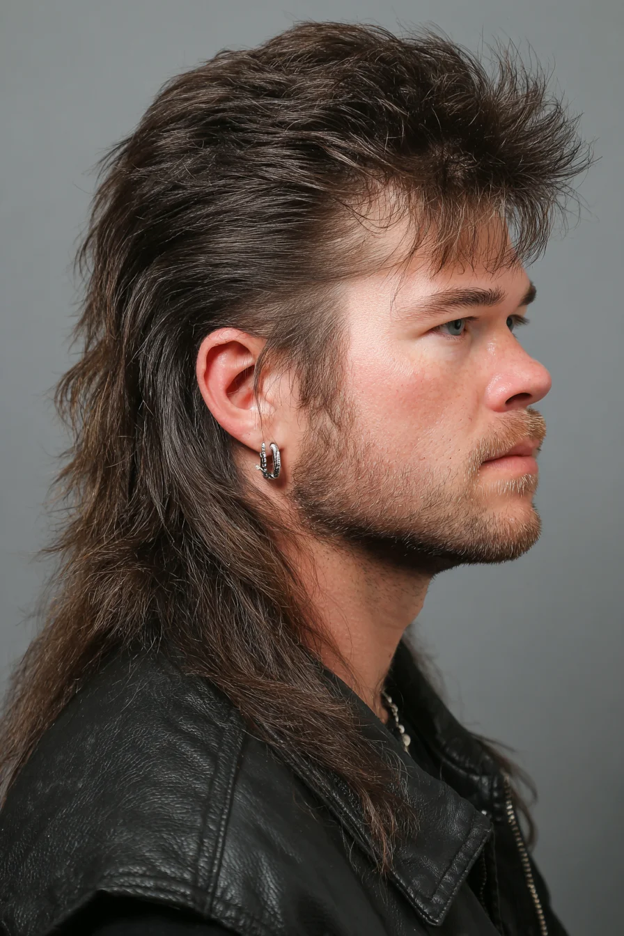 Modern Mullet for Men — Textured Layers with Tapered Sides
