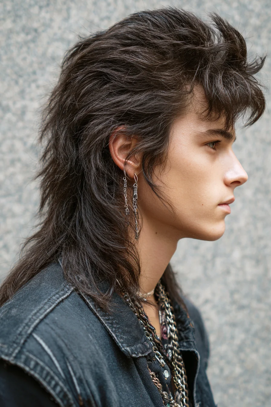 Modern Shaggy Mullet for Men