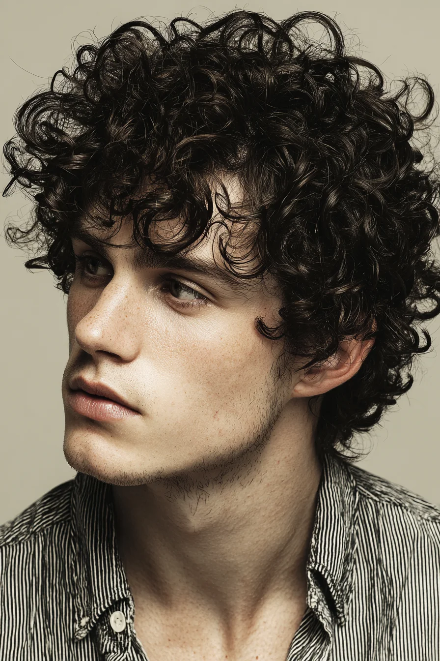 Modern Short Curly Crop for Men — Natural Textured Curls