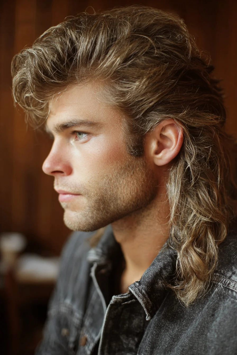 Modern Textured Mullet for Men — Voluminous Back with Slicked Front