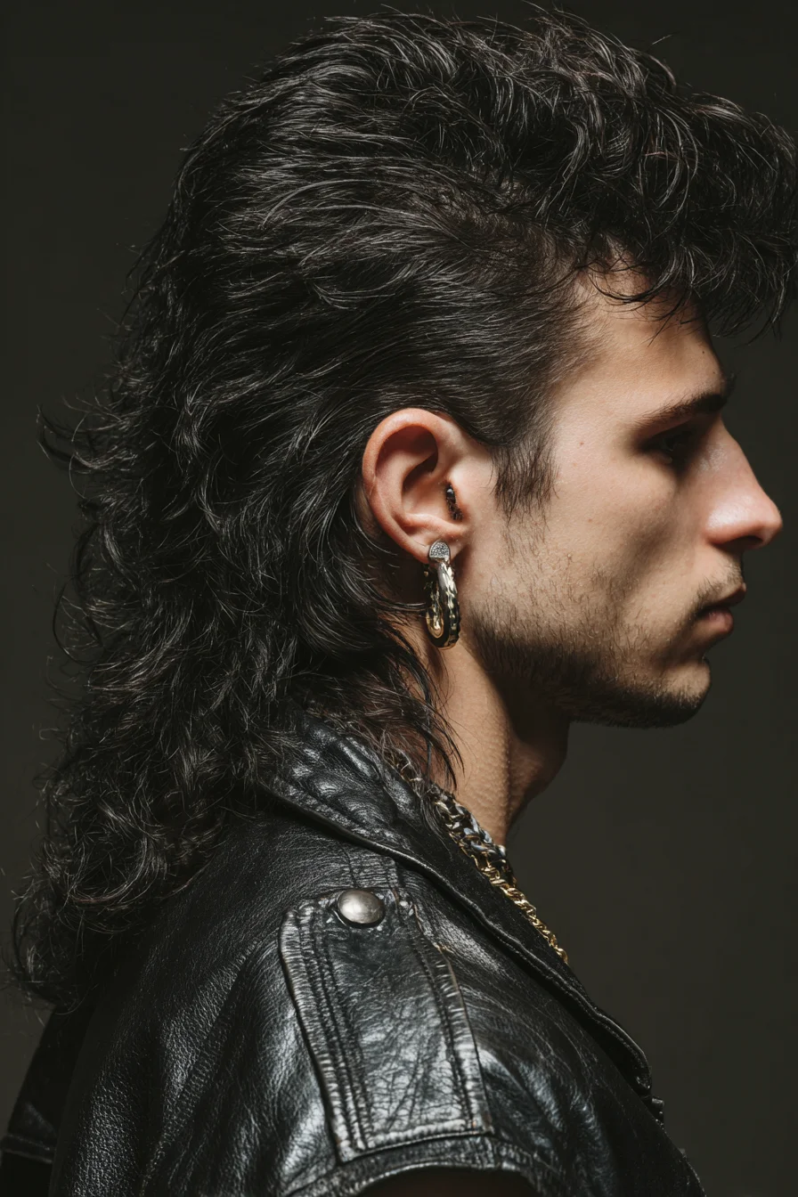 Modern Textured Mullet for Men — Voluminous Back with Tapered Sides