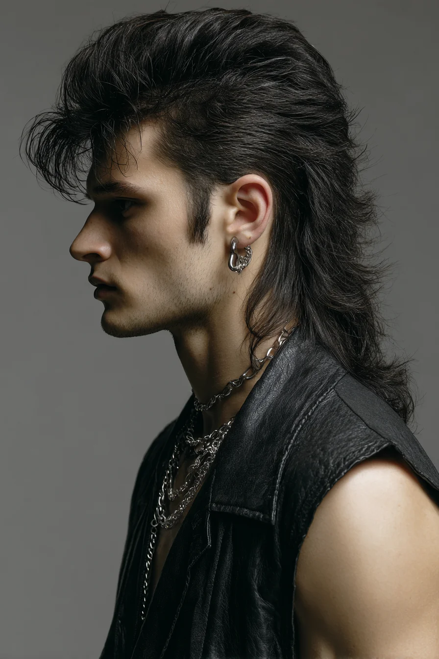 Modern Textured Mullet for Men