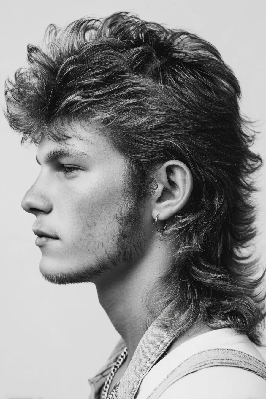Modern Textured Mullet — Layered Shag Haircut for Men