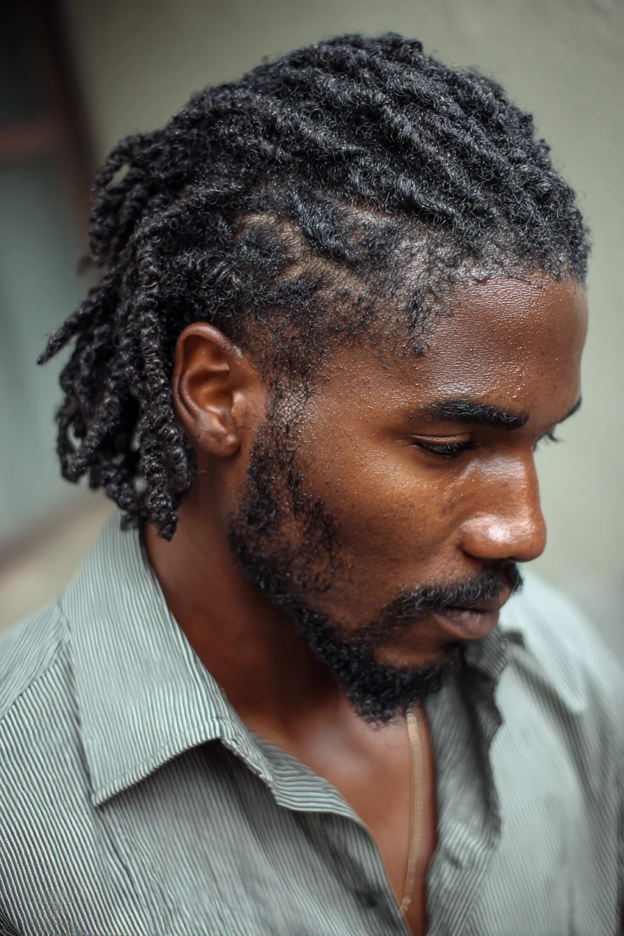 Short Two-Strand Twists for Men | Textured Low-Profile Twist