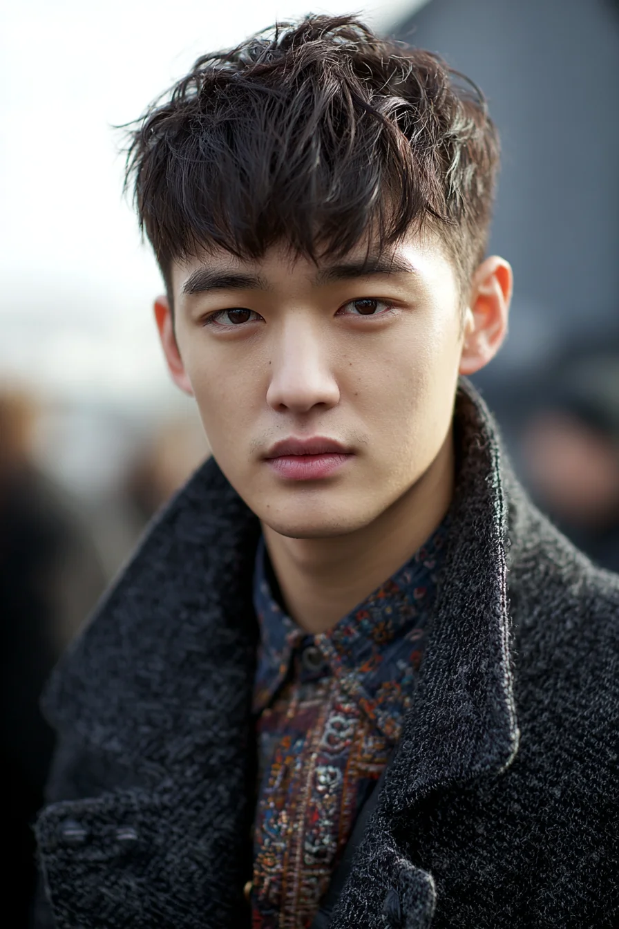 Textured Crop with Fringe — Modern Tousled Short Hairstyle for Men
