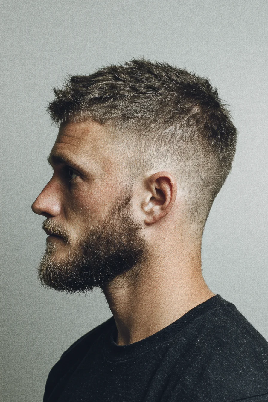 Textured Crop with High Fade — Short Mens Cut for Thick Hair