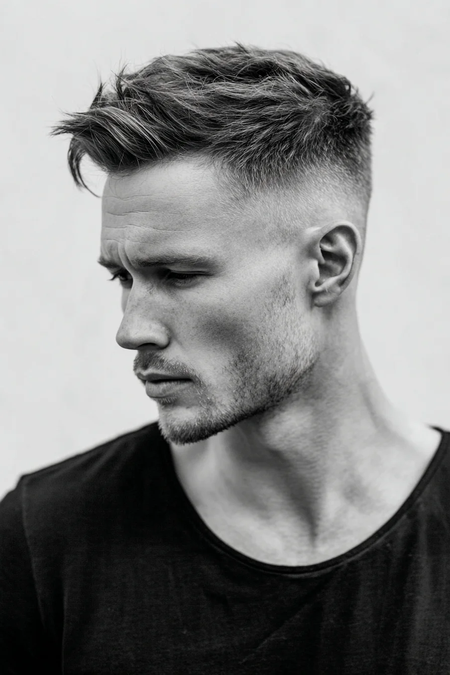 Textured Crop with High Skin Fade — Modern Mens Short Hairstyle