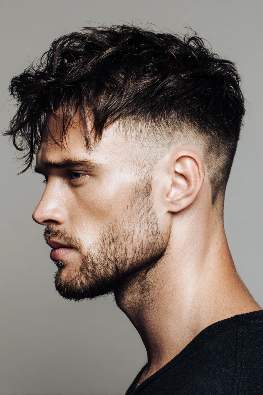 Textured Crop with High Skin Fade — Modern Mens Short Hairstyle