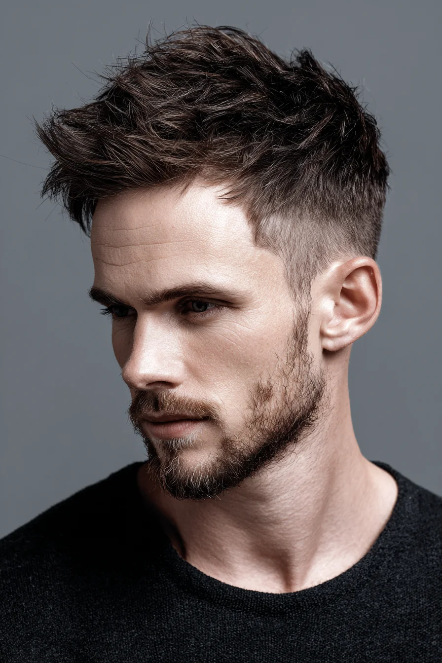 Textured Crop with Low Fade - Mens Modern Short Hairstyle