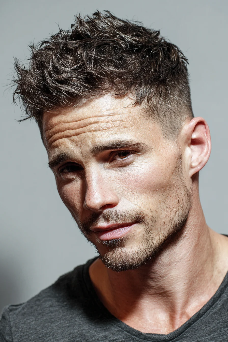 Textured Crop with Low Fade — Mens Short Messy Hairstyle