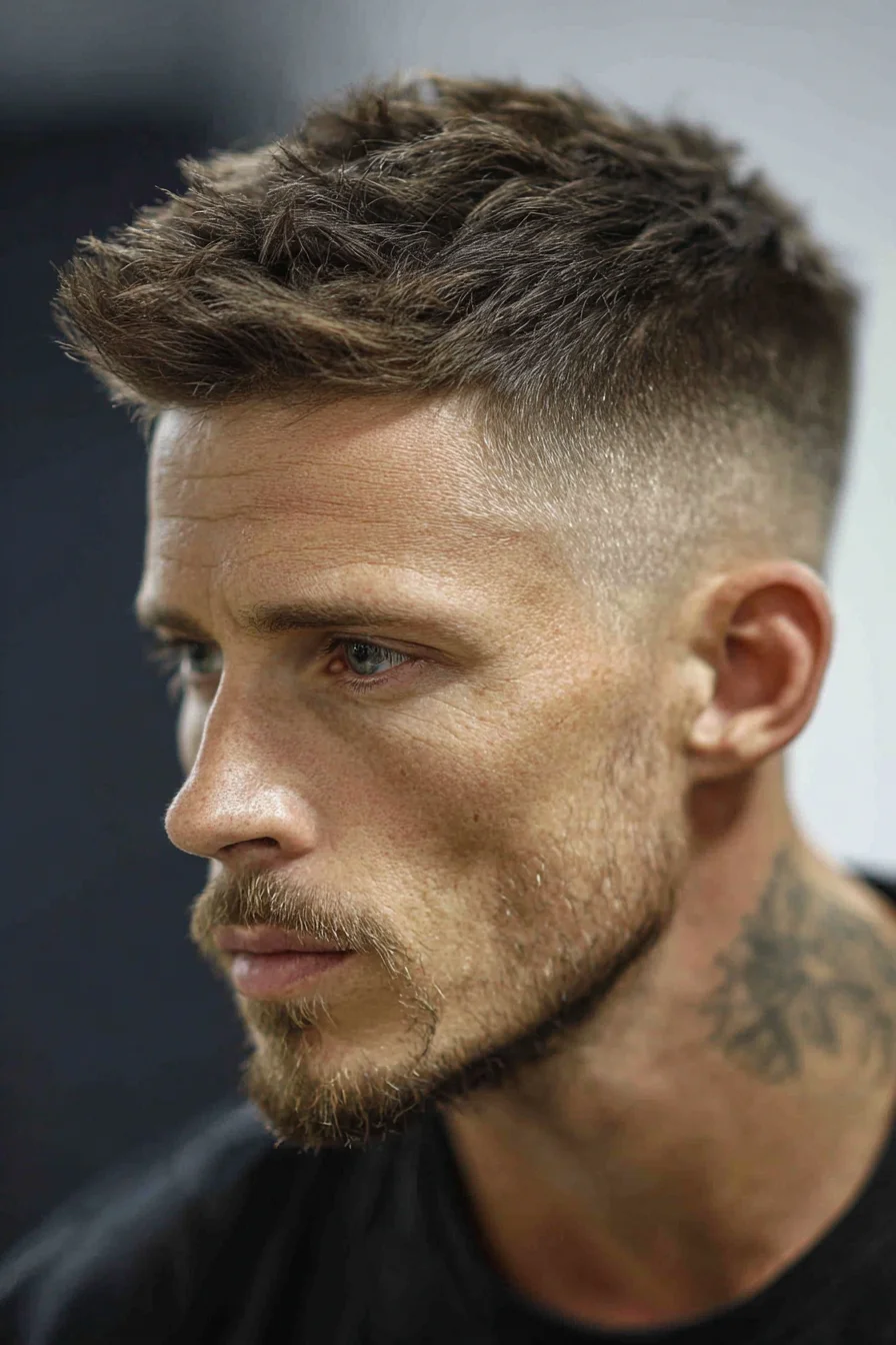 Textured Crop with Low Skin Fade — Modern Short Mens Haircut