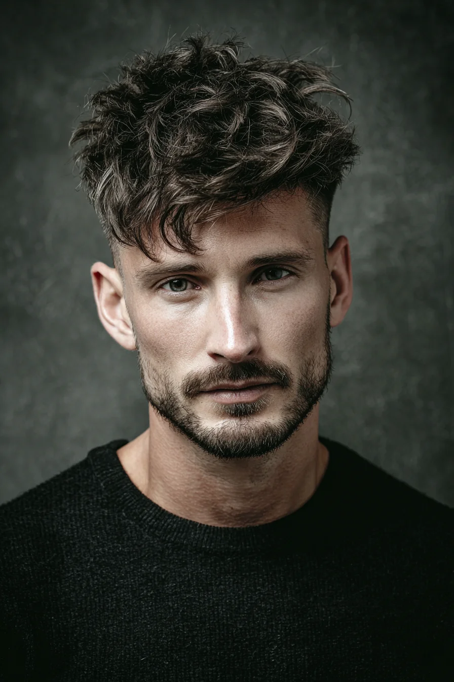 Textured Crop with Messy Fringe and Low Fade