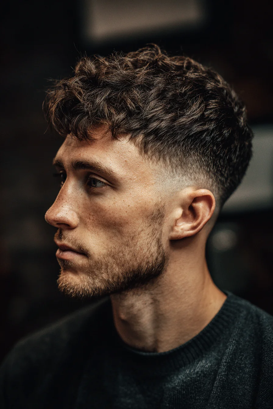 Textured Crop with Mid Fade for Wavy or Curly Hair