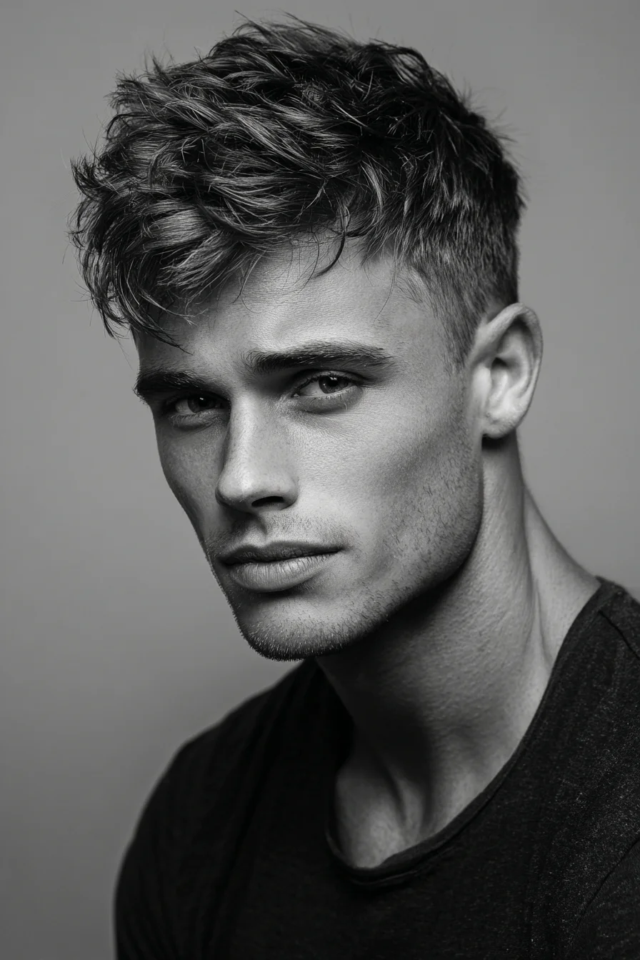 Textured Crop with Tapered Sides — Modern Mens Short Haircut