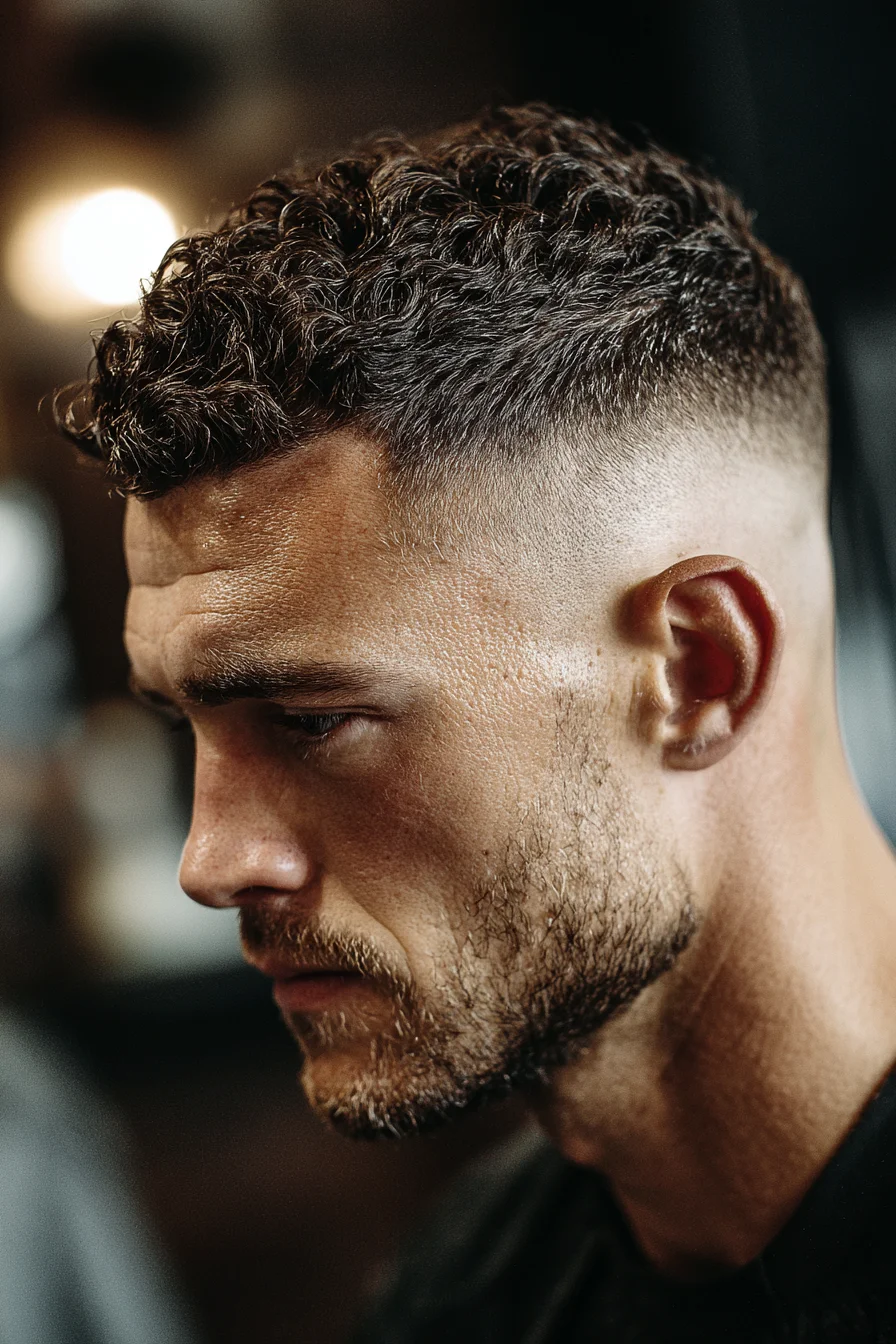 Textured Curly Crop with High Skin Fade — Mens Short Hairstyle