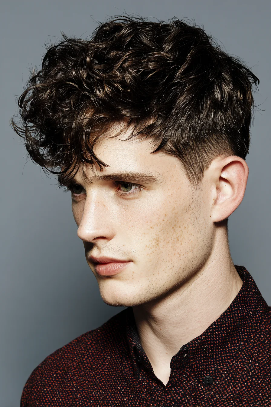 Textured Curly Crop with Tapered Sides — Modern Mens Haircut