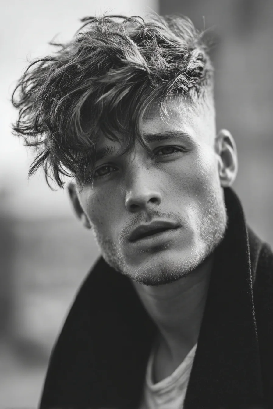 Textured Messy Fringe with High Fade — Modern Mens Hairstyle