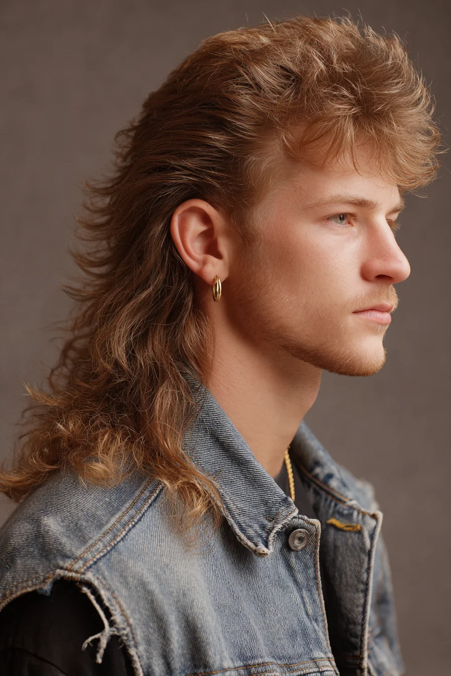 Textured Modern Mullet for Men — Feathered Top with Longer Back