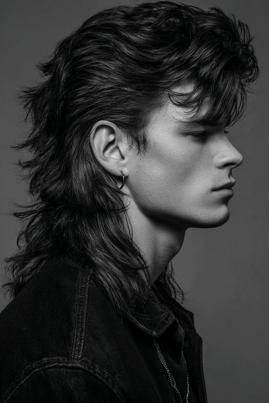 Textured Modern Mullet for Men — Layered Medium-Length Cut