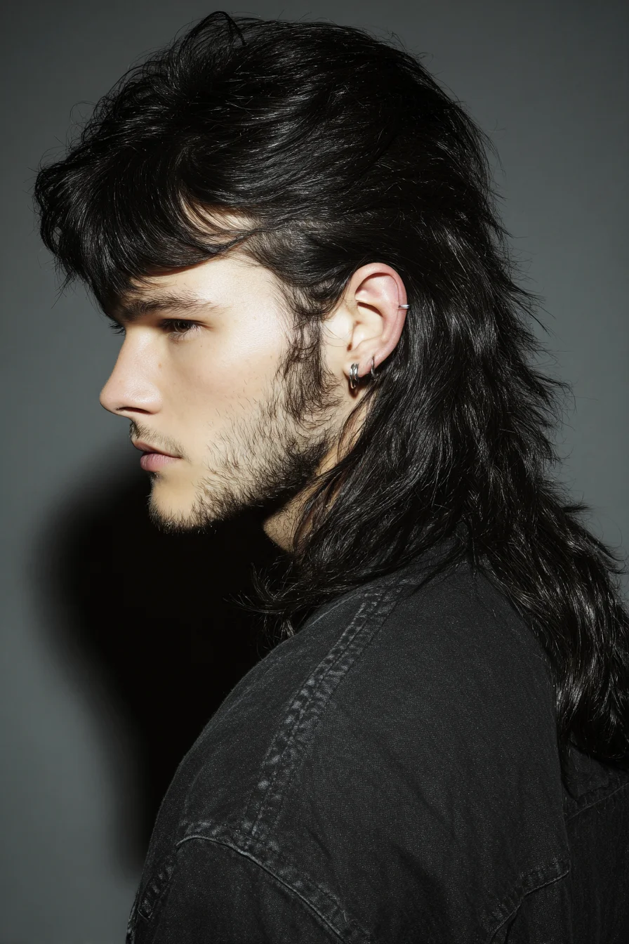 Textured Modern Mullet for Men — Layered Medium-Long Hairstyle