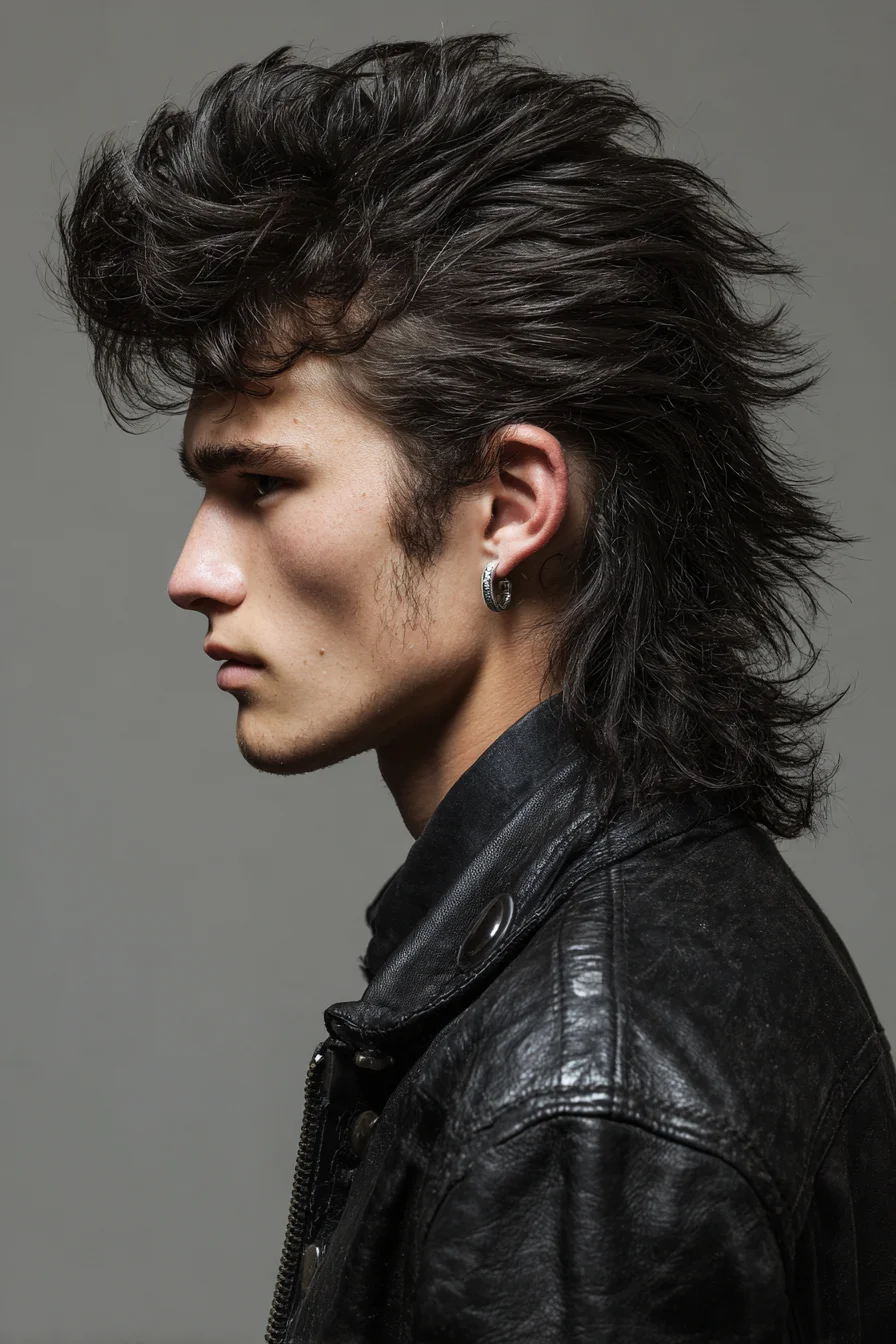 Textured Modern Mullet for Men — Voluminous Layered Mullet
