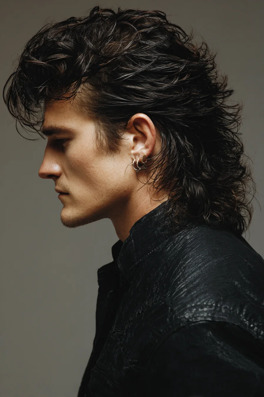 Textured Modern Mullet — Layered Medium-Length Mens Hairstyle