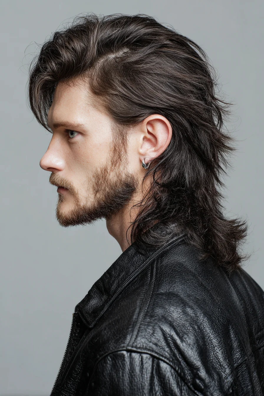 Textured Modern Mullet — Layered Medium-Length Mens Hairstyle
