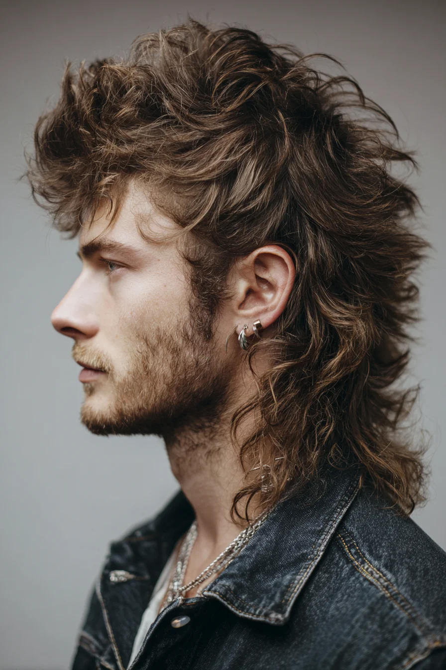Textured Modern Mullet - Layered Tousled Cut for Men