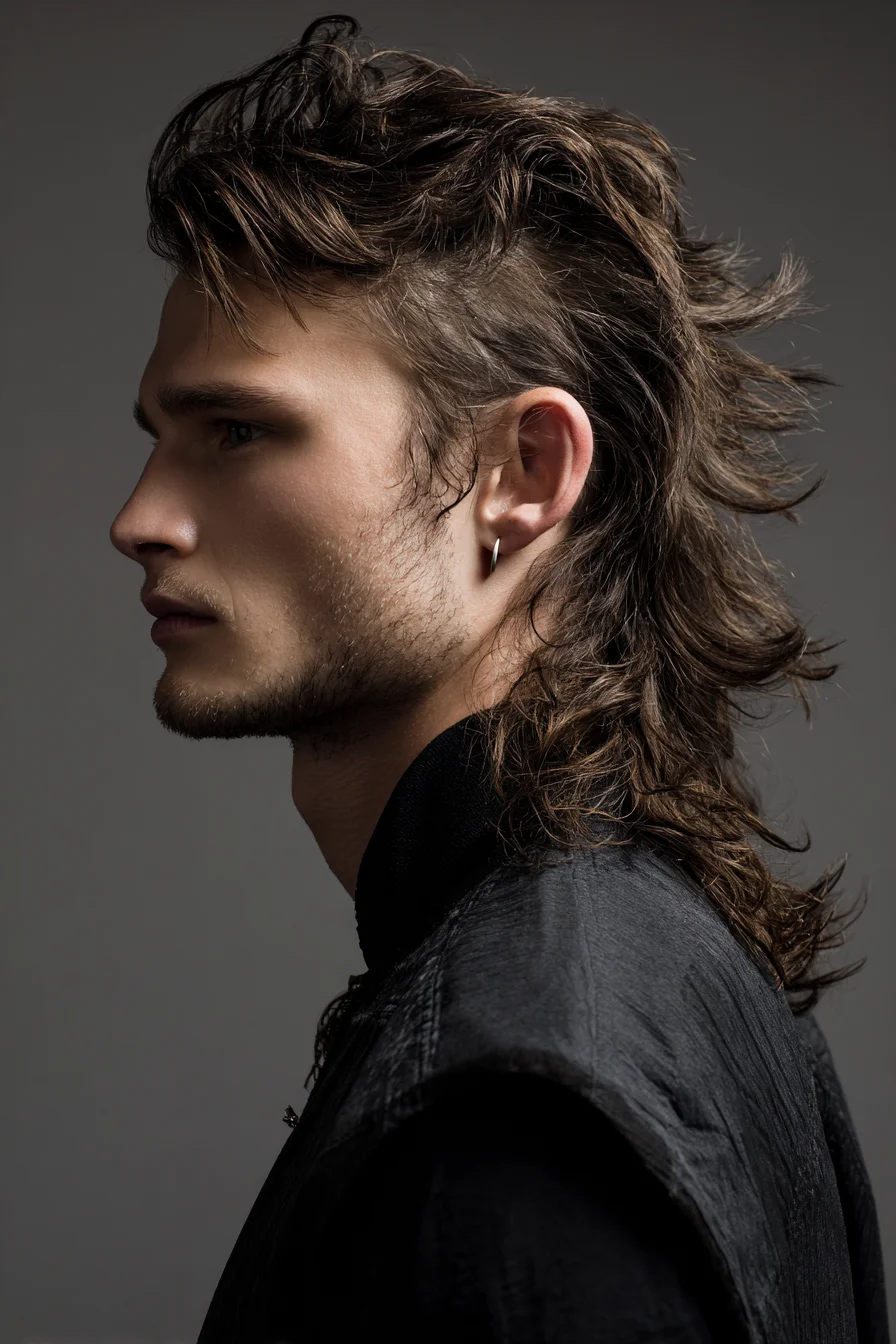 Textured Modern Mullet with Disconnected Undercut