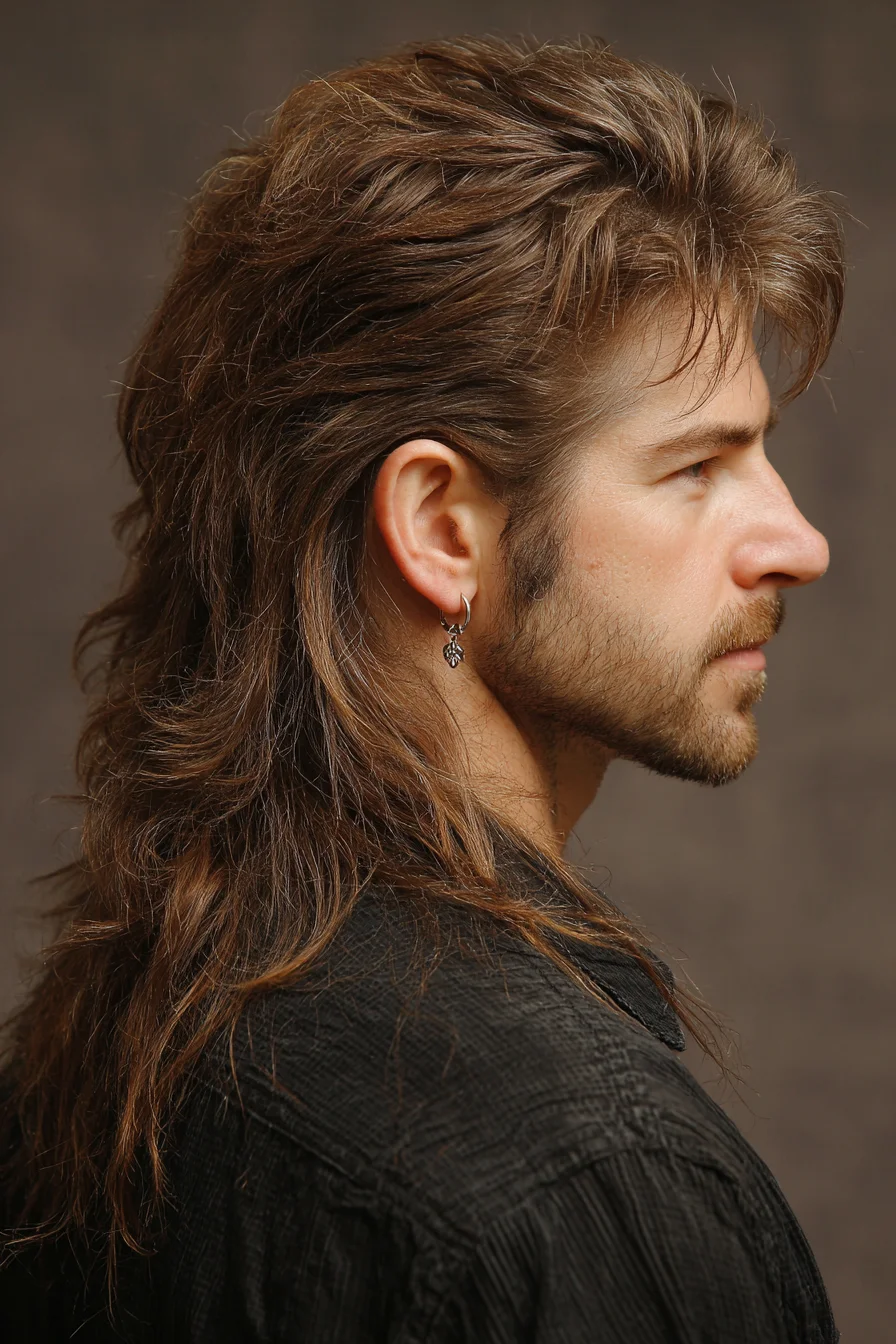Textured Modern Mullet with Feathered Top