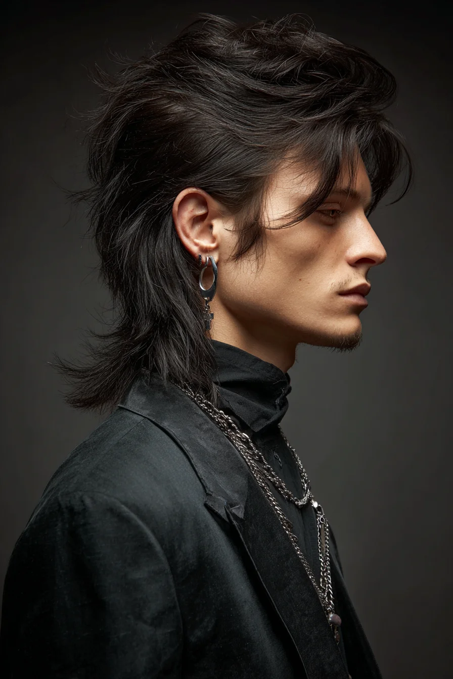 Textured Modern Mullet with Long Layers — Mens Shag & Fringe