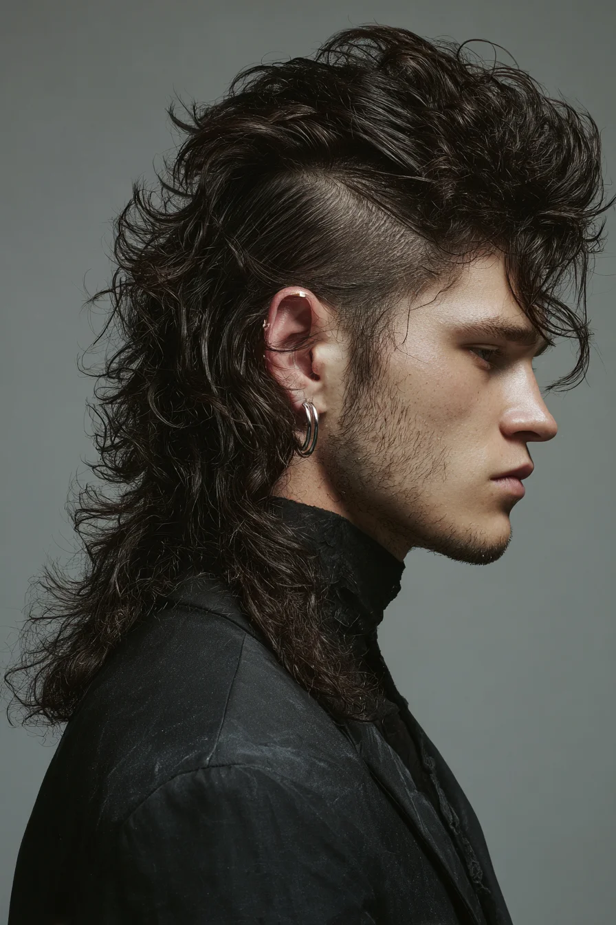 Textured Modern Mullet with Undercut — Mens Layered Long Hairstyle