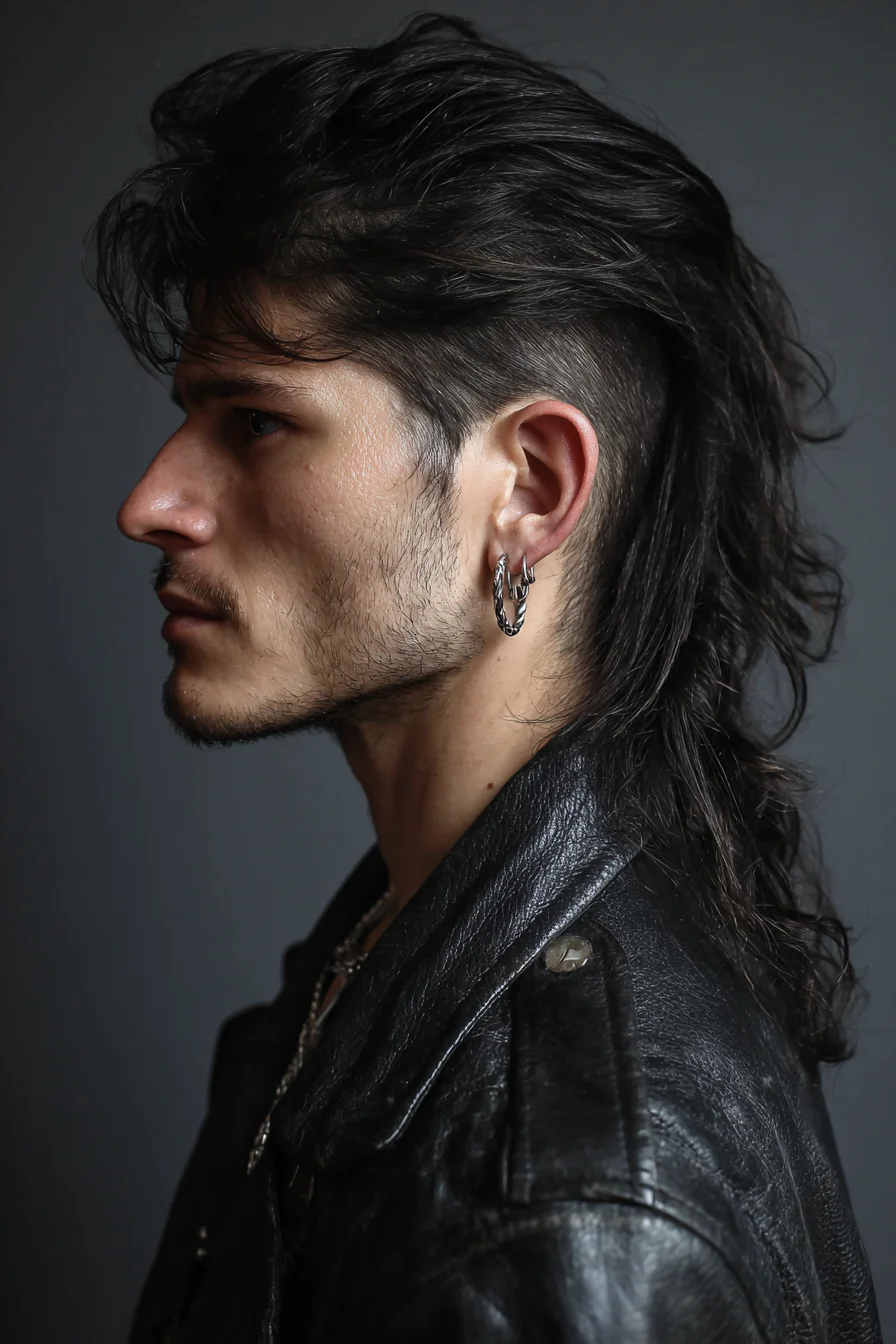 Textured Modern Mullet with Undercut — Mens Long-Top, Short-Sides Style