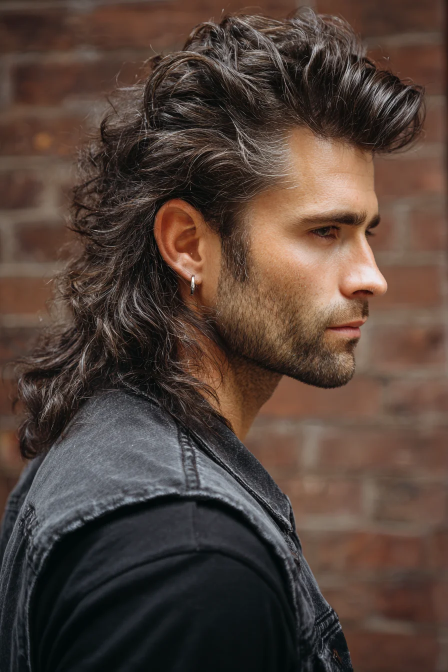 Textured Modern Mullet with Voluminous Quiff — Mens Long Hair Style