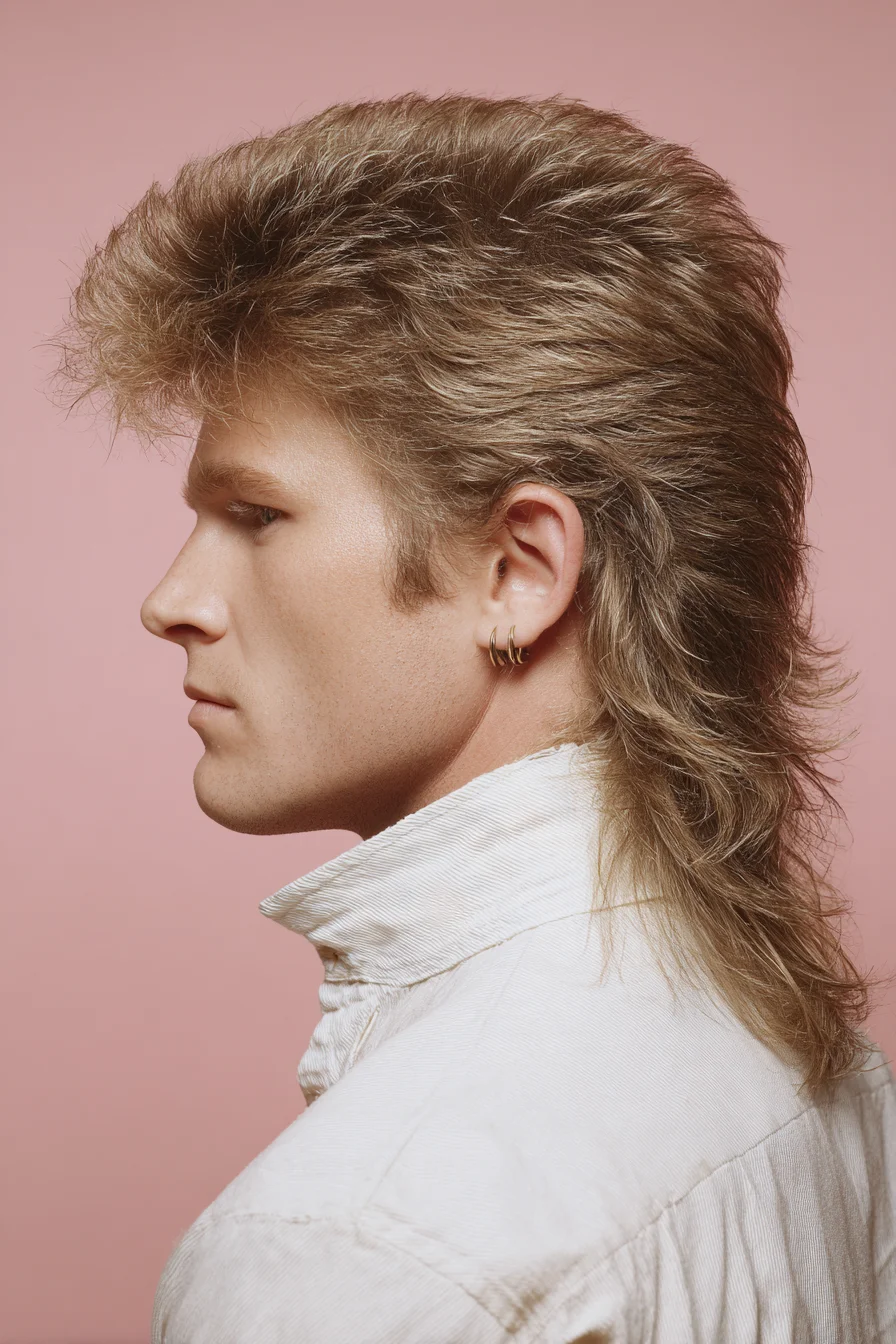 Textured Modern Mullet with Voluminous Top — Mens Hairstyle