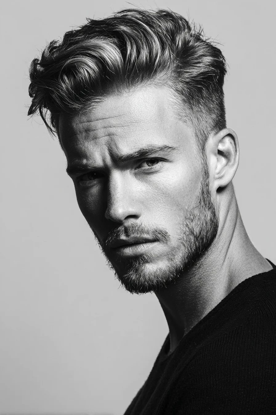 Textured Quiff with Low Fade — Modern Mens Short Back & Sides