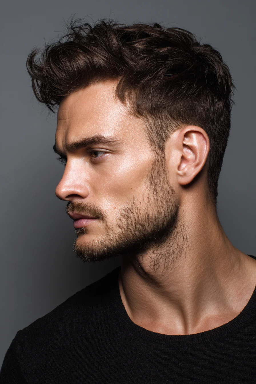 Textured Quiff with Short Sides — Modern Mens Haircut for Volume & Texture