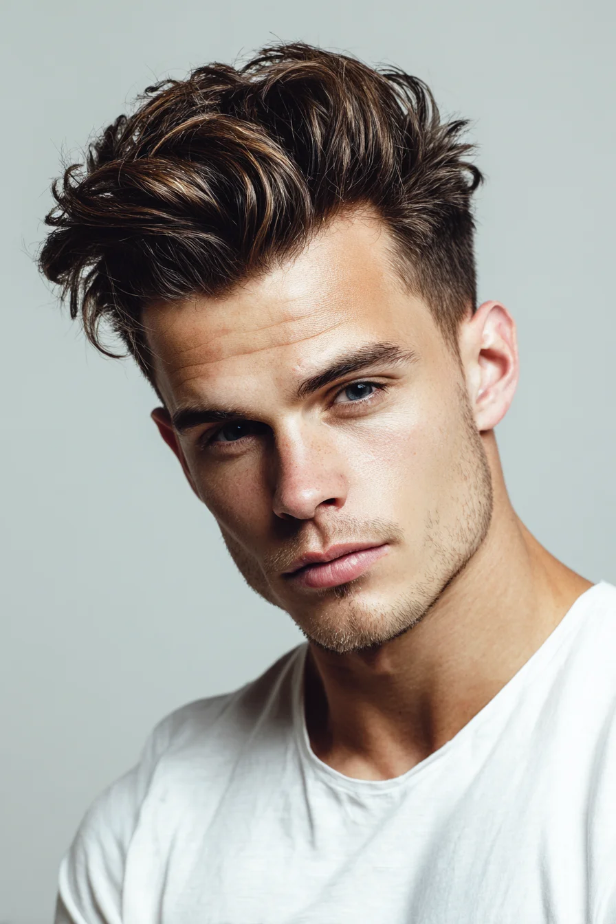 Textured Quiff with Tapered Sides — Modern Mens Hairstyle